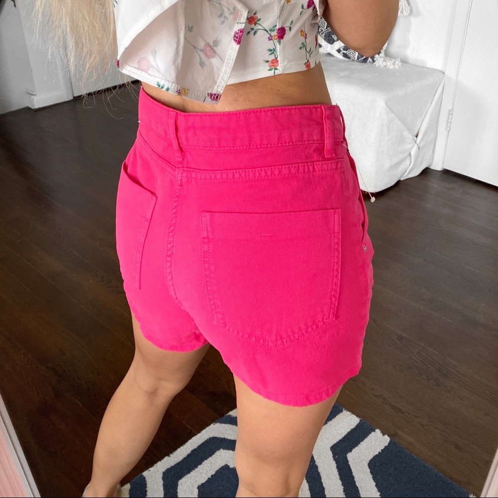 π ZARA HOT PINK DENIM COTTON SKORT! - Picture 3 of 12